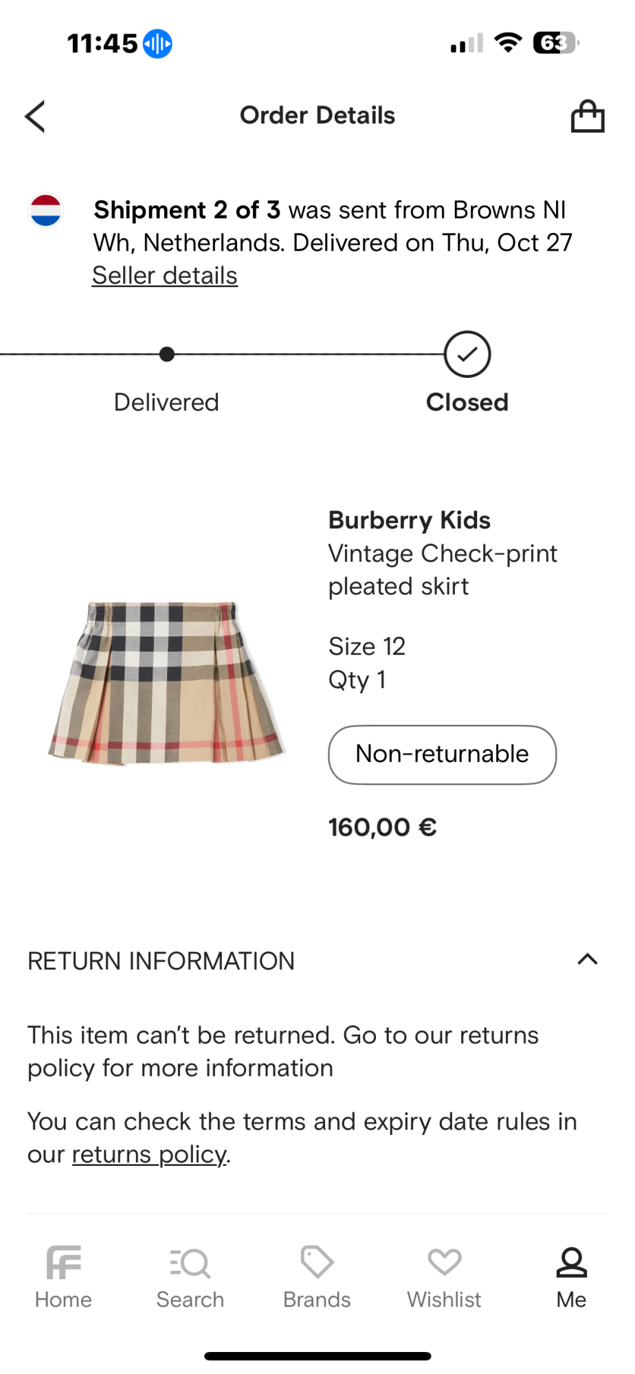 Burberry sukna