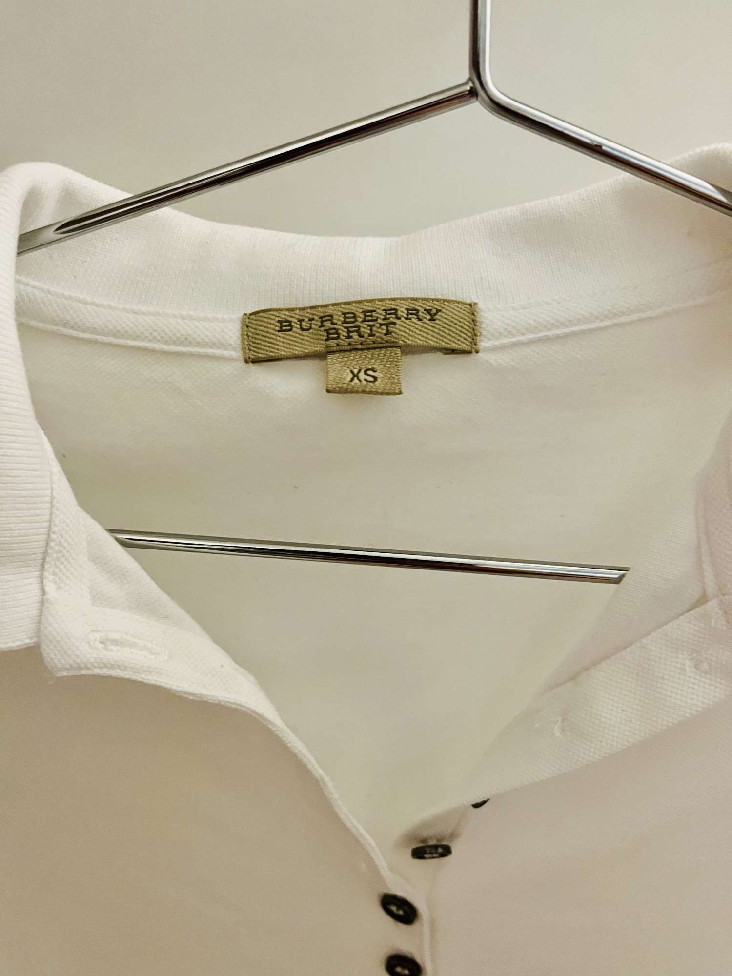 Burberry biela polokošeľa XS