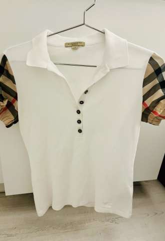 https://www.vipluxury.sk/Burberry biela polokošeľa XS