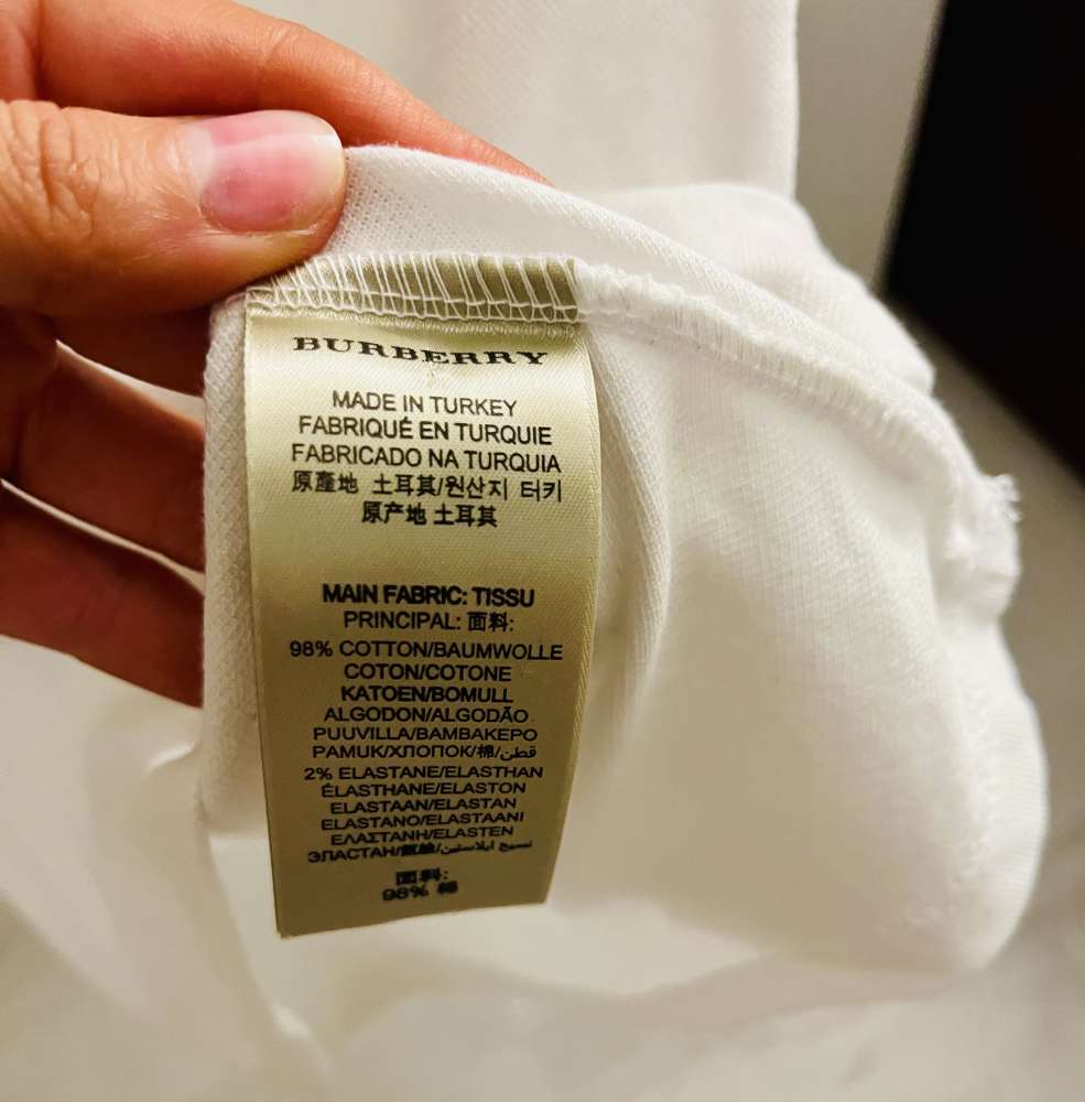 Burberry biela polokošeľa XS