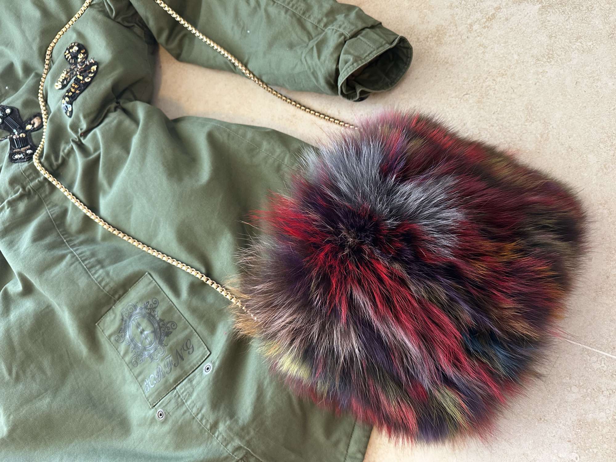 Luxusna zateplena parka + kabelka