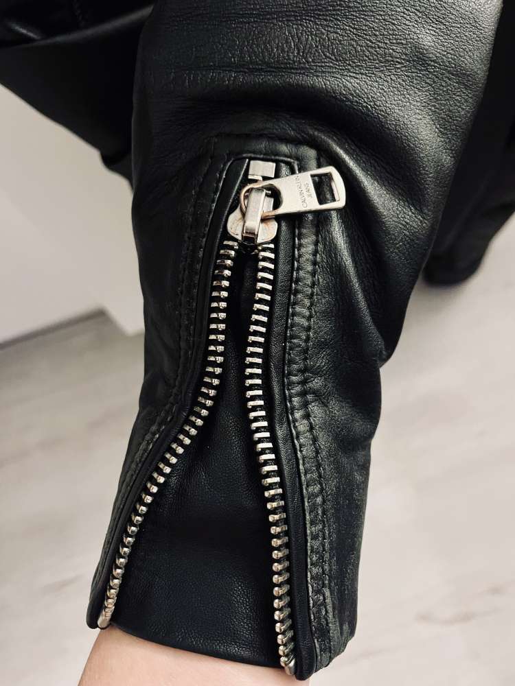 Calvin Klein kožená bunda XS (pravá koža)