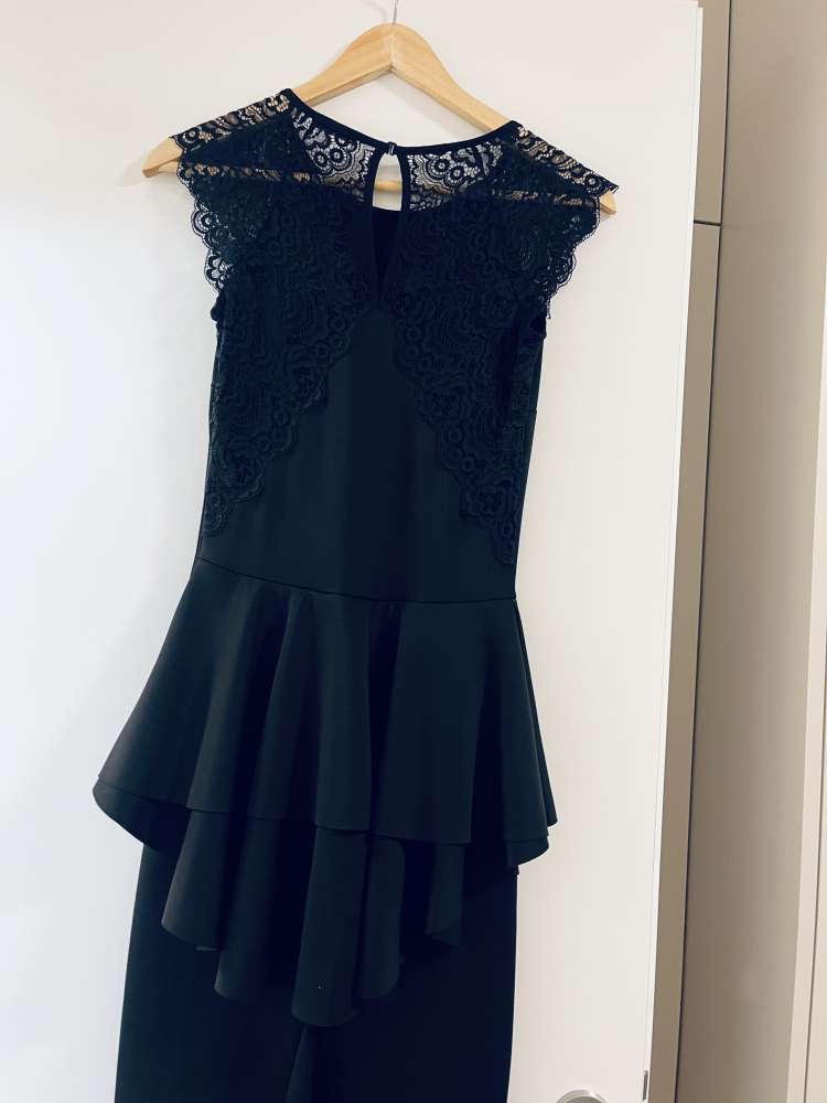 Sugarbird čierne dlhé šaty XS