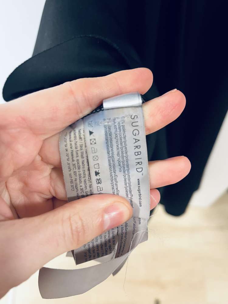 Sugarbird čierne dlhé šaty XS