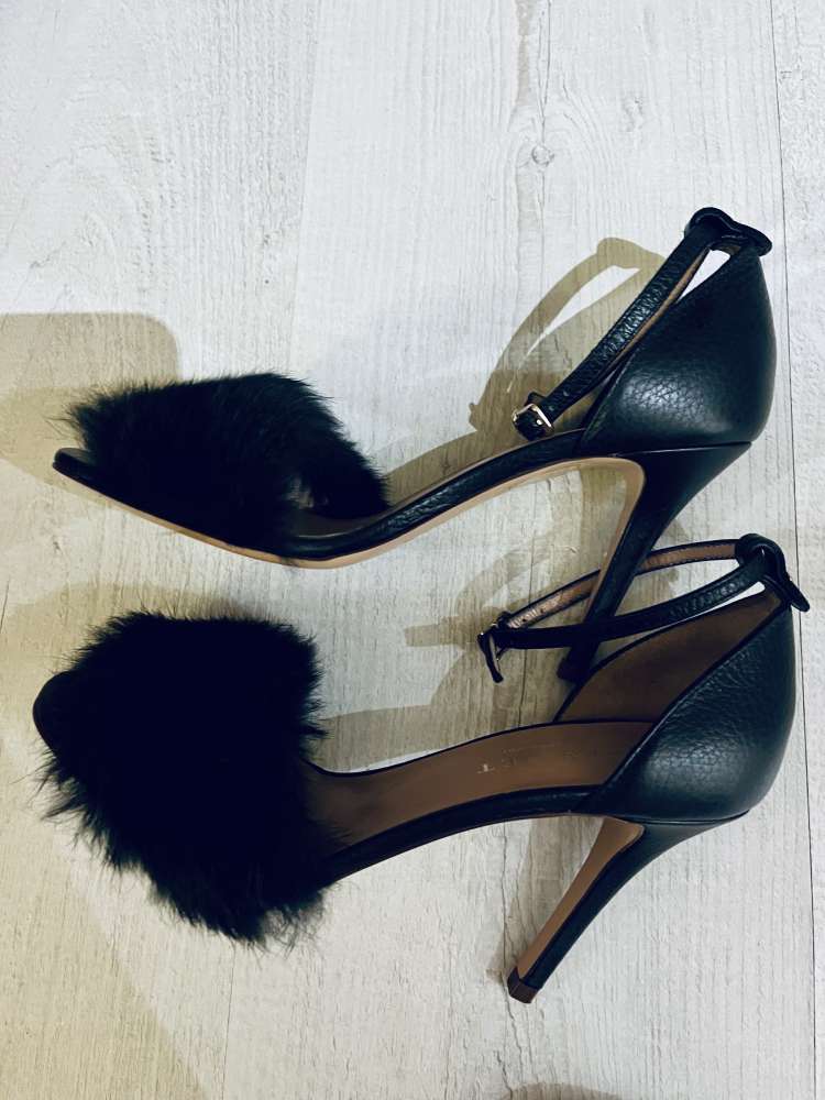 Twin-Set Simona Barbieri sandále 36 s pravou kožušinou