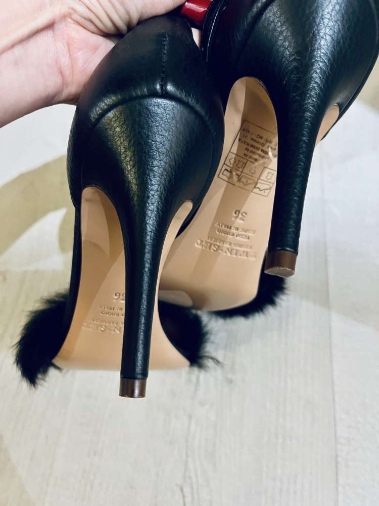 Twin-Set Simona Barbieri sandále 36 s pravou kožušinou