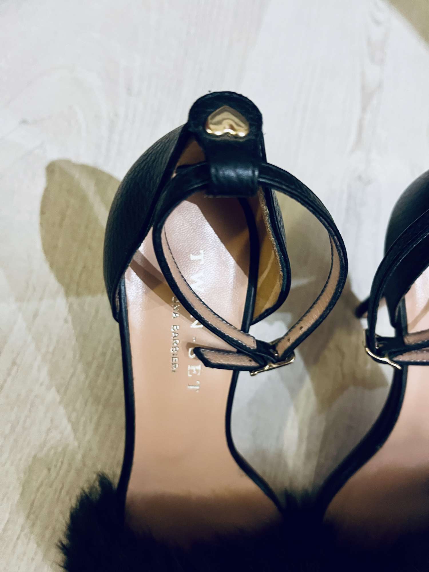 Twin-Set Simona Barbieri sandále 36 s pravou kožušinou