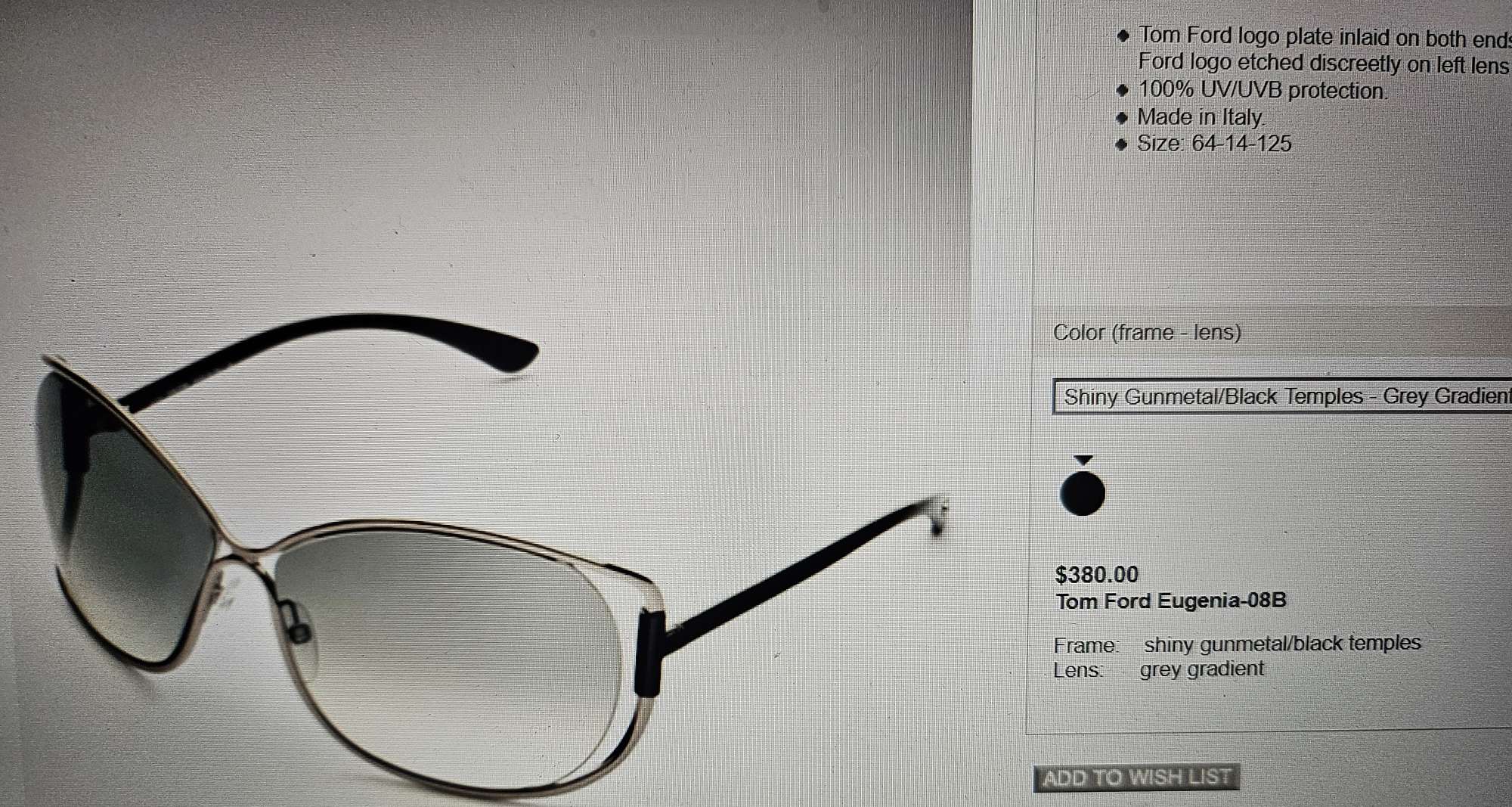 Tom Ford slnečné okuliare model Eugenia TF156.