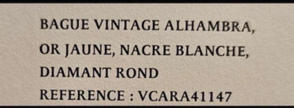 Vami Cleef Arpels prsteň