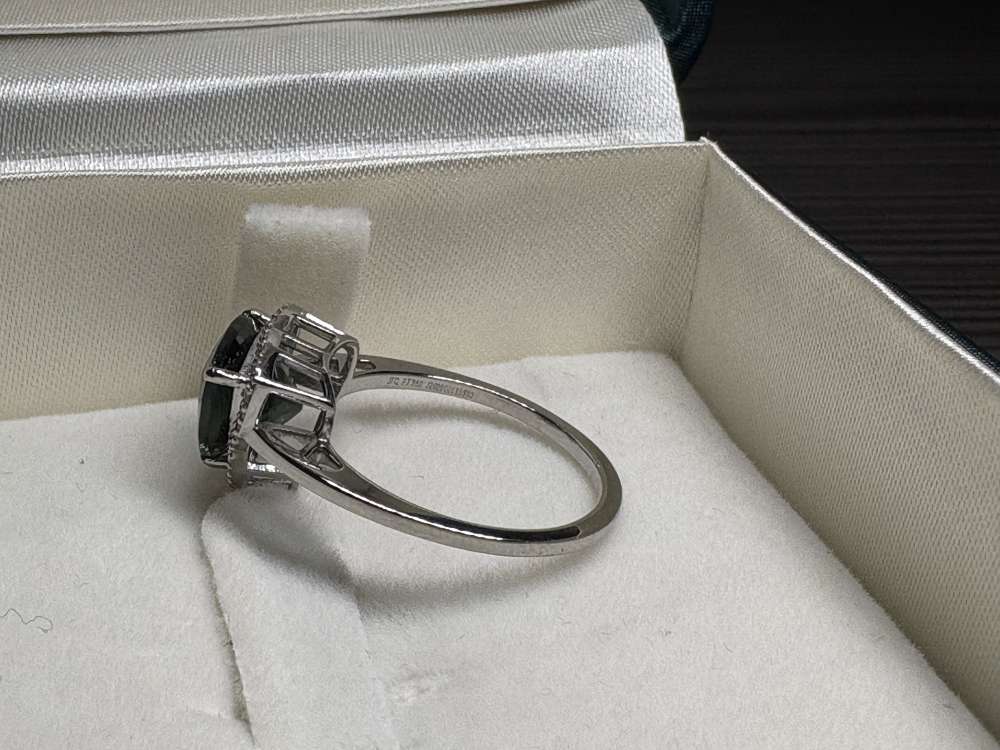 Luxusný platinový prsteň s prírodným turmalínom 2.47ct