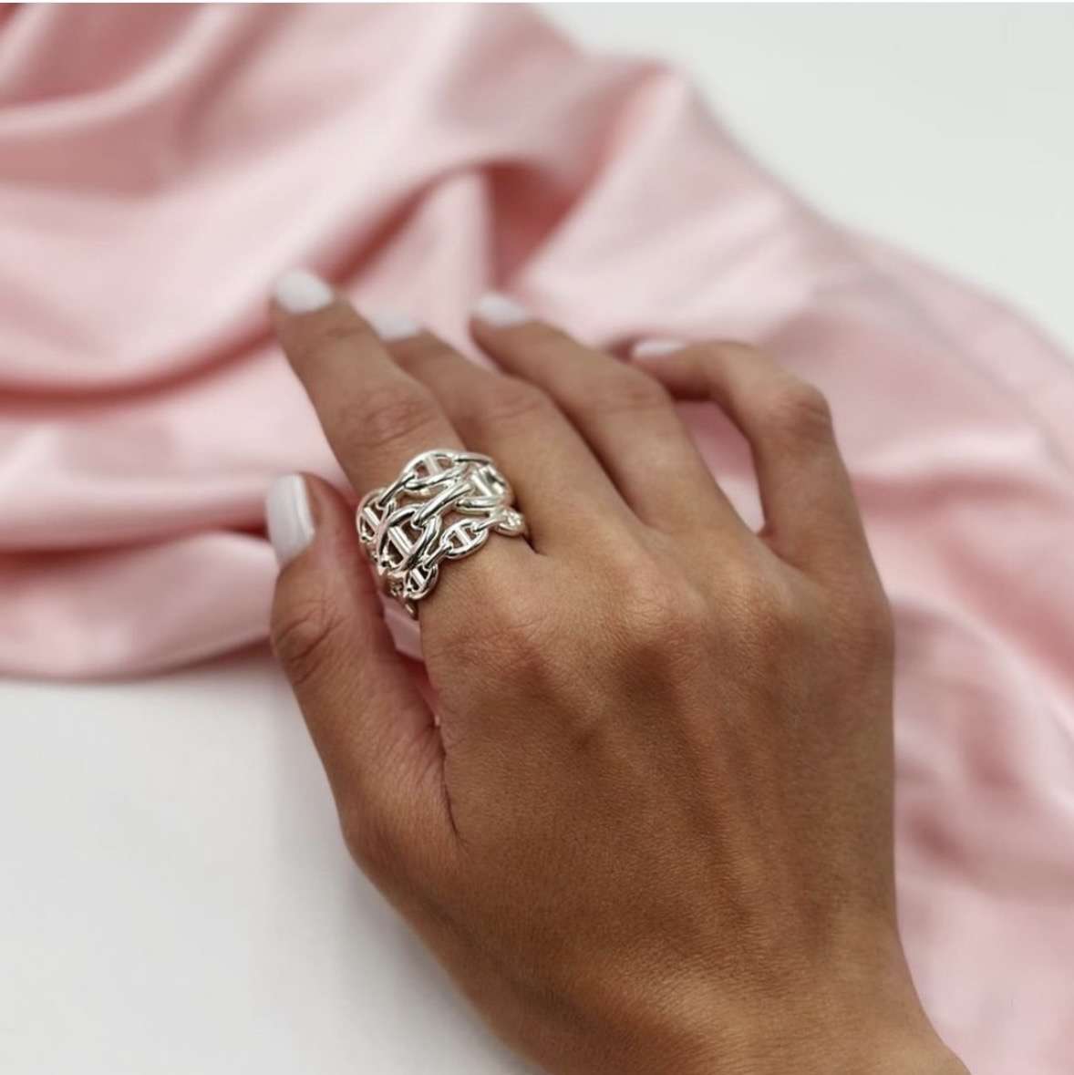 Hermes prsteň striebro