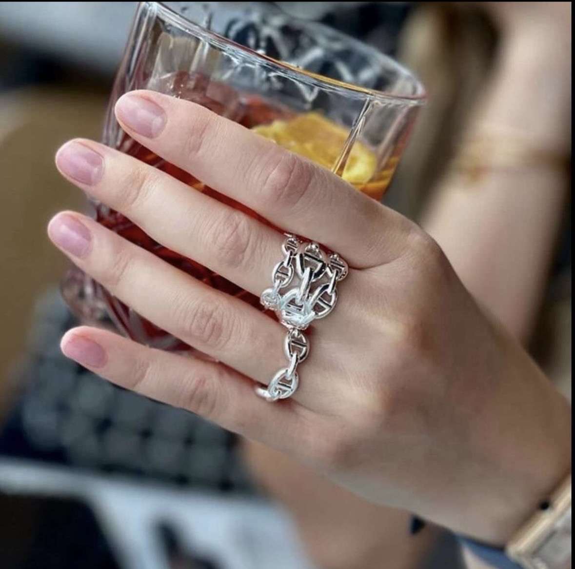 Hermes prsteň striebro