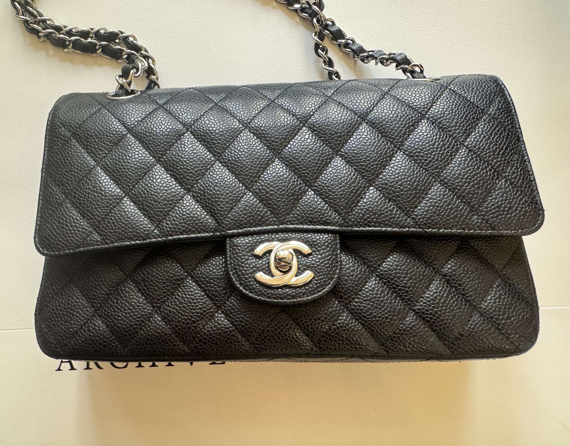 Chanel Double Flap Caviar Leather Medium