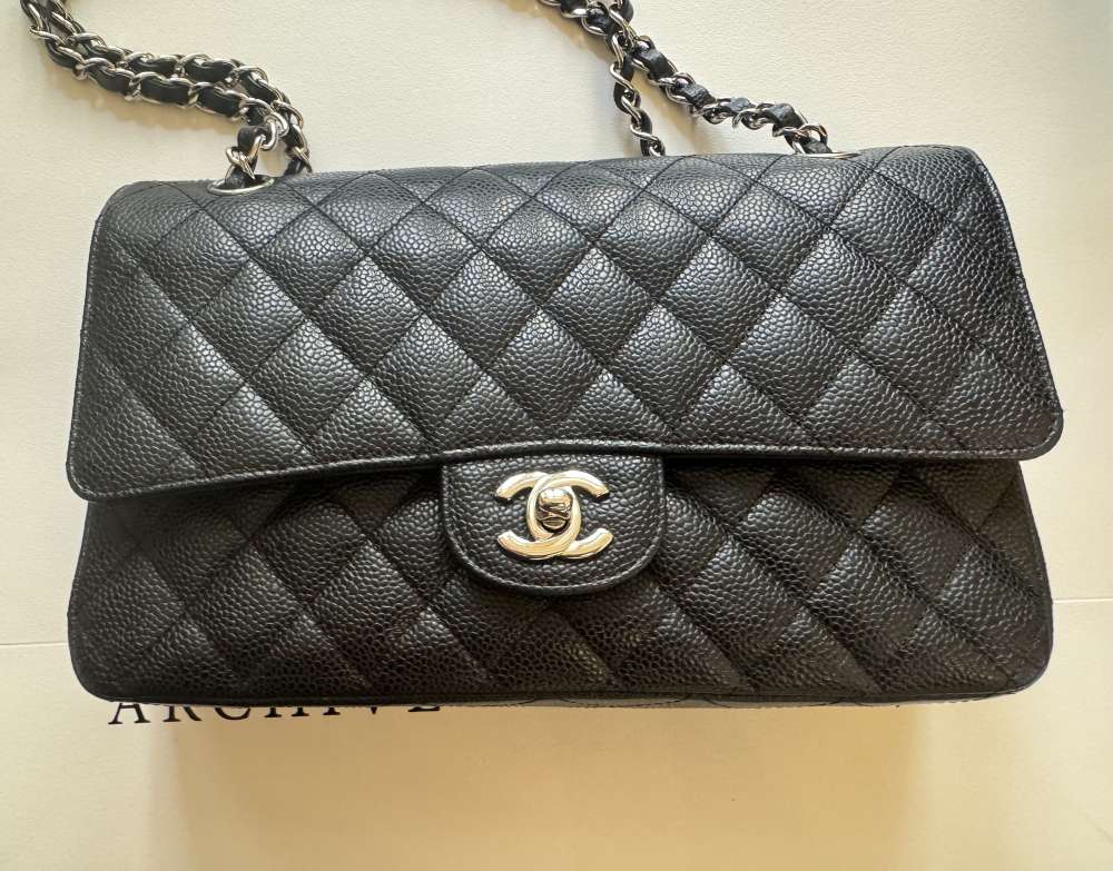 Chanel Double Flap Caviar Leather Medium