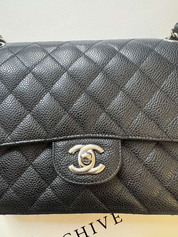 Chanel Double Flap Caviar Leather Medium