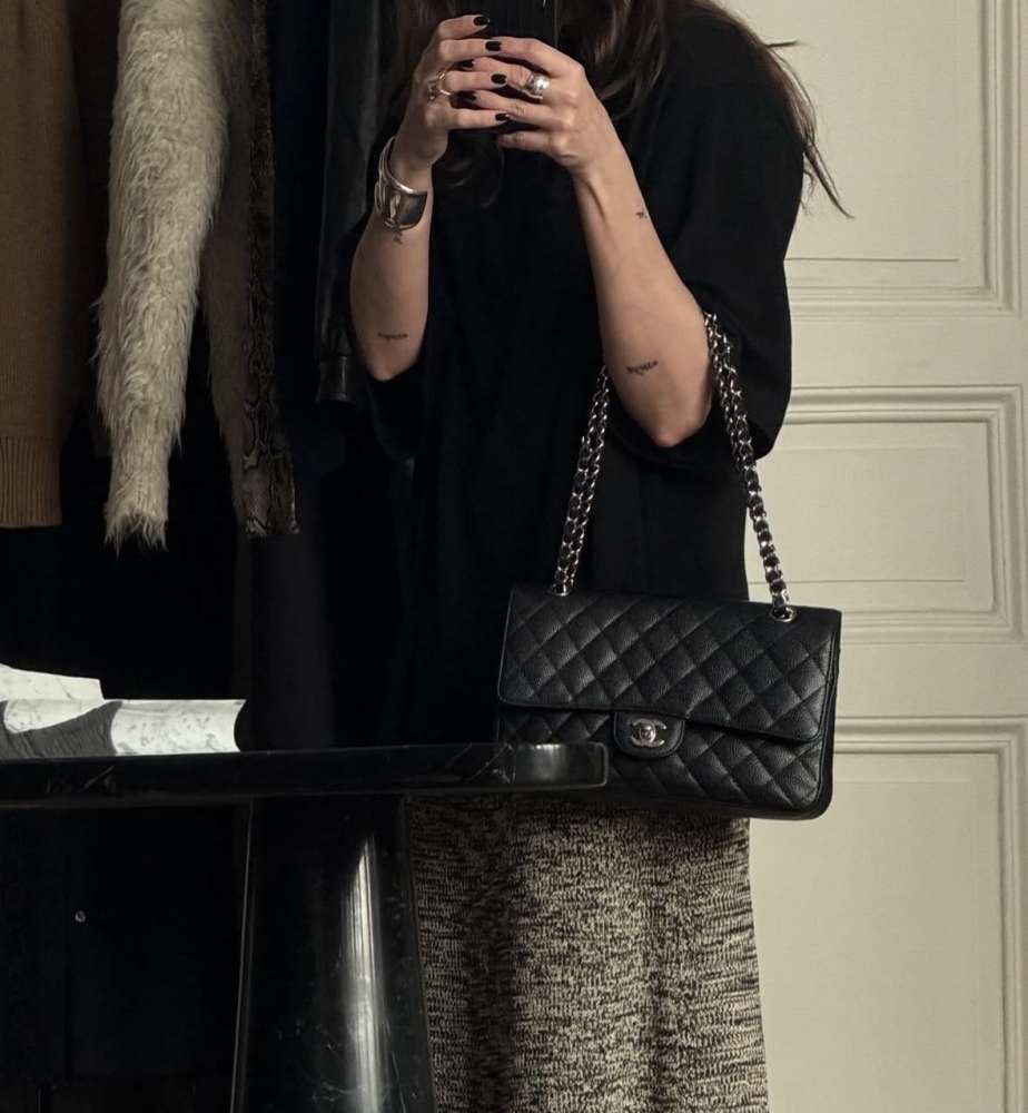 Chanel Double Flap Caviar Leather Medium