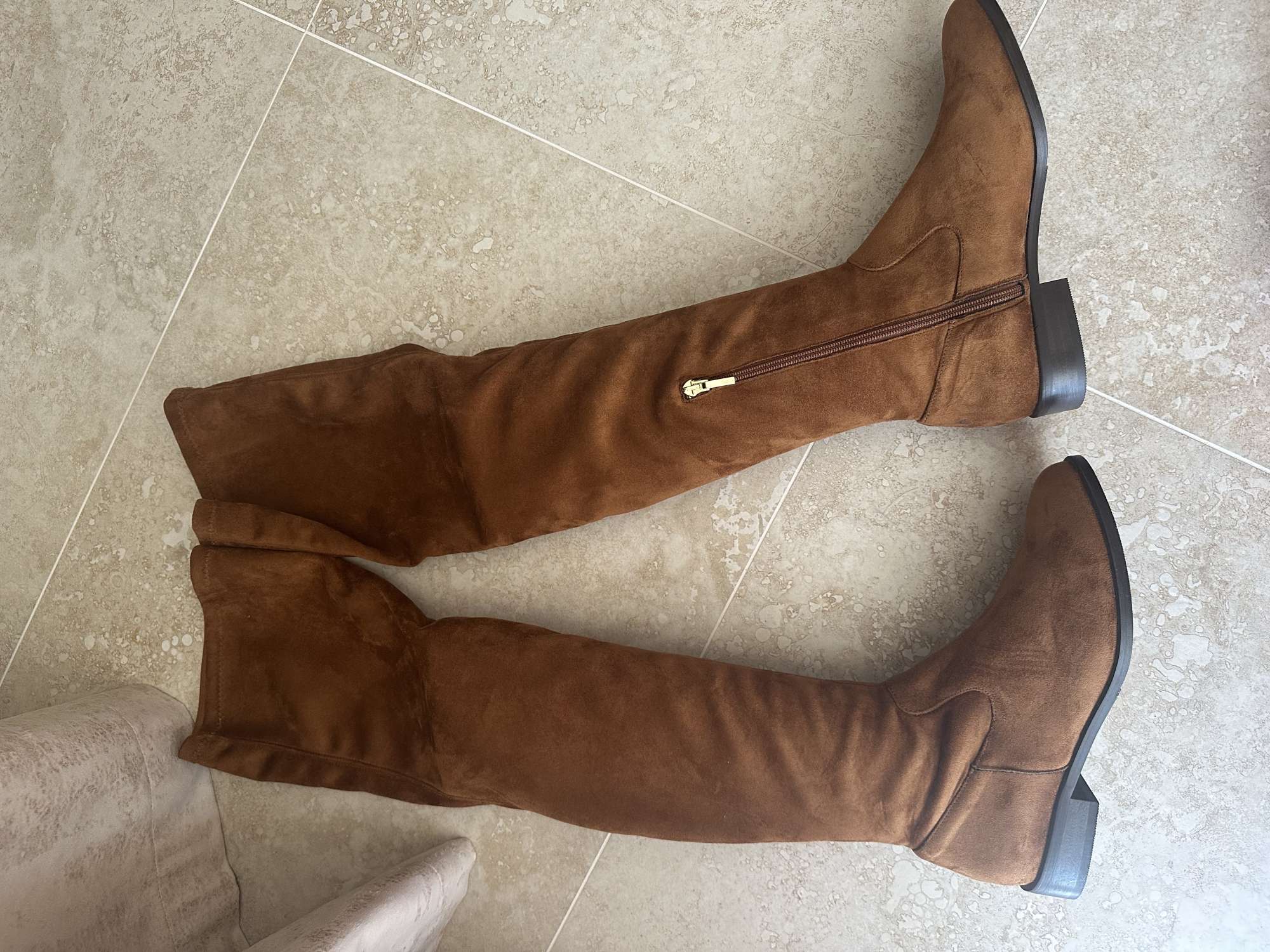 Cizmy nad kolena Cosmoparis brusena koza