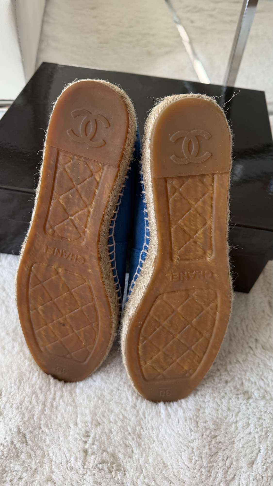 Modré semišové espadrilky CC