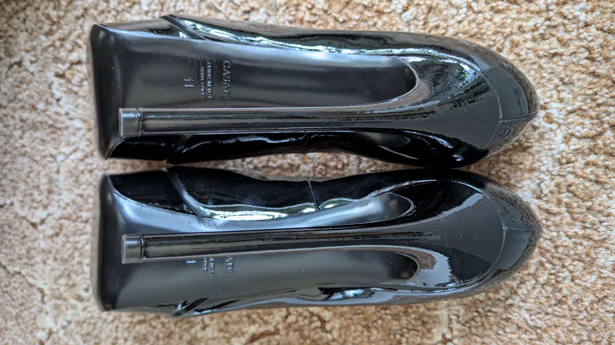 Casadei Flora Nero Patent