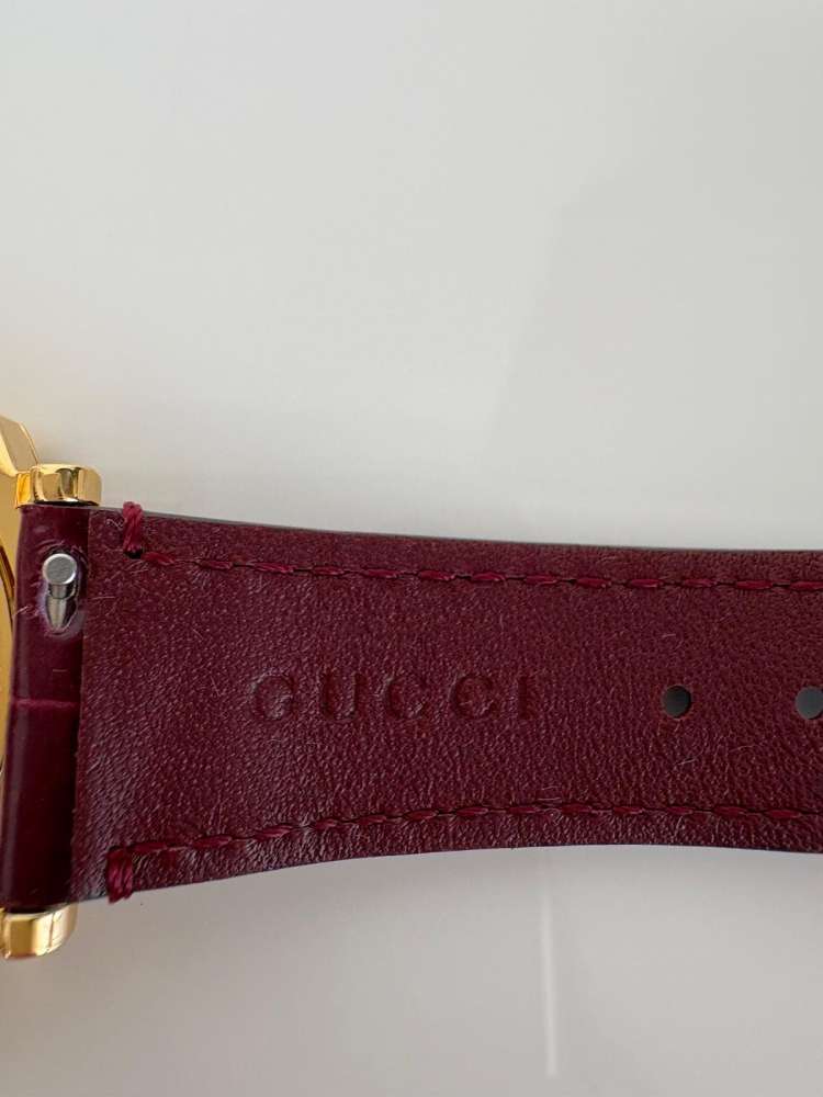 Gucci Grip – Žlté Zlato PVD / Bordeaux Aligátor
