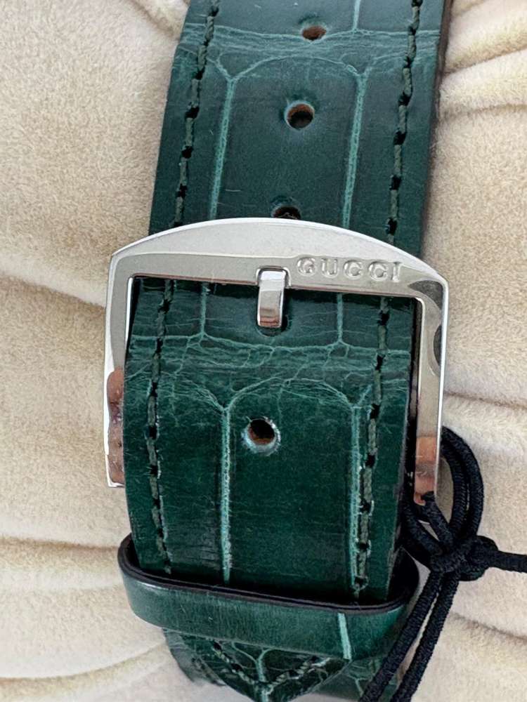 Gucci Grip – Oceľ / Zelený Aligátor