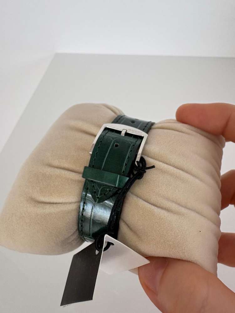 Gucci Grip – Oceľ / Zelený Aligátor