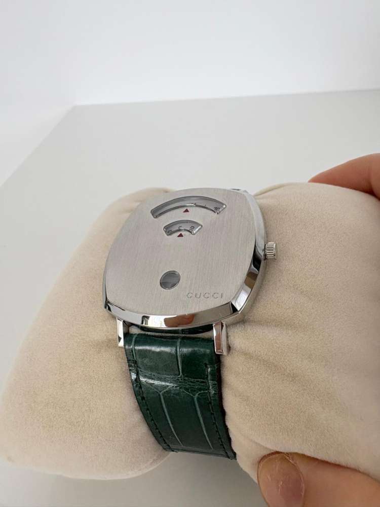 Gucci Grip – Oceľ / Zelený Aligátor