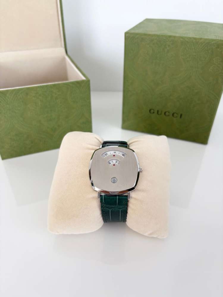 Gucci Grip – Oceľ / Zelený Aligátor
