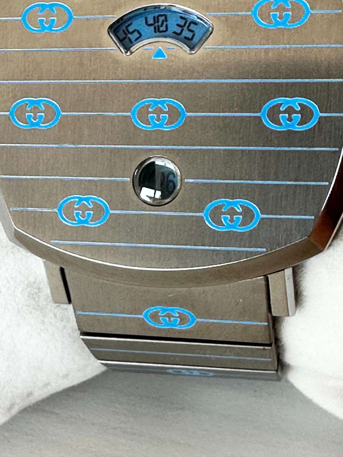 Gucci Grip – Oceľ / Modrá Superluminova