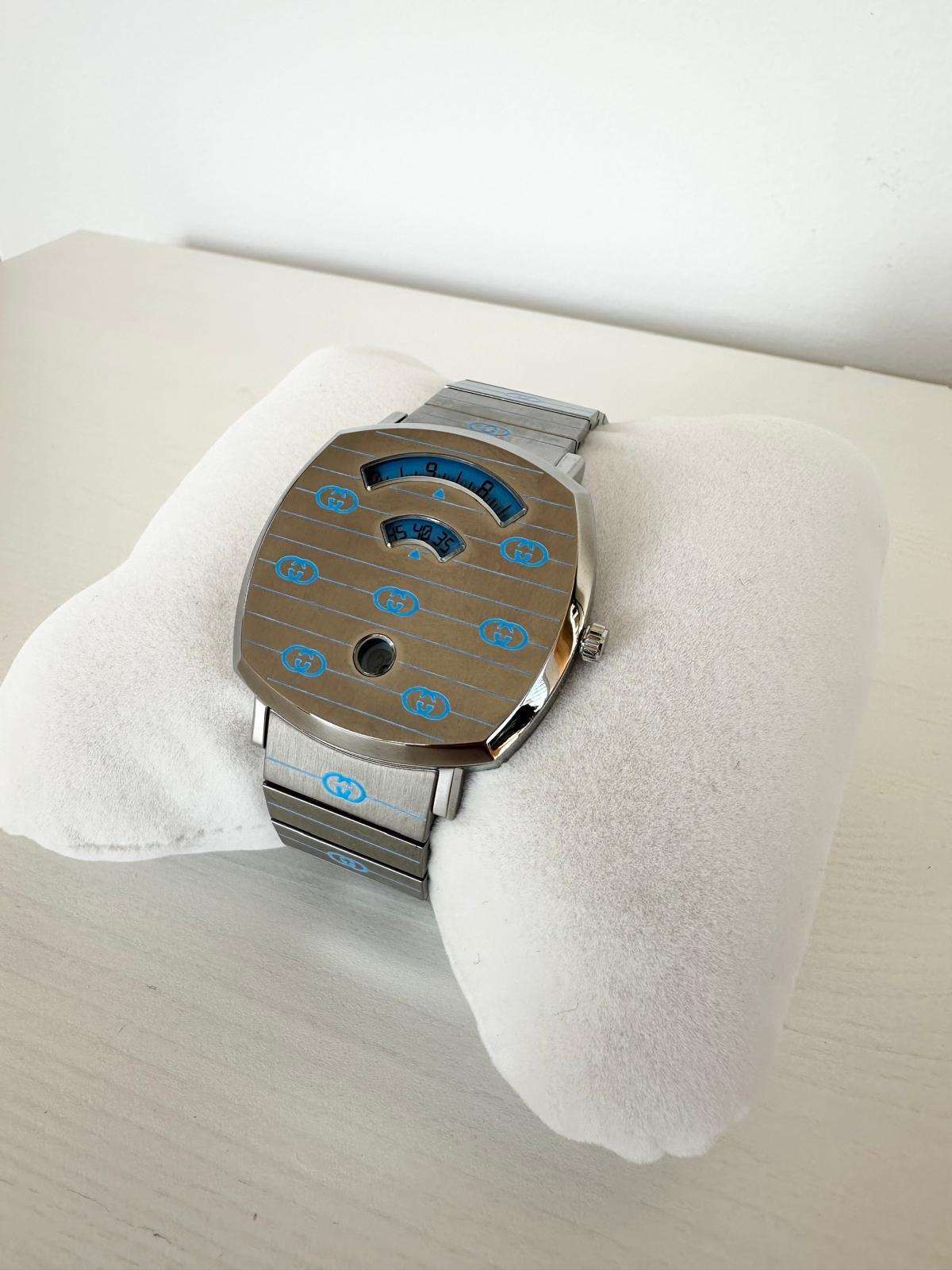 Gucci Grip – Oceľ / Modrá Superluminova