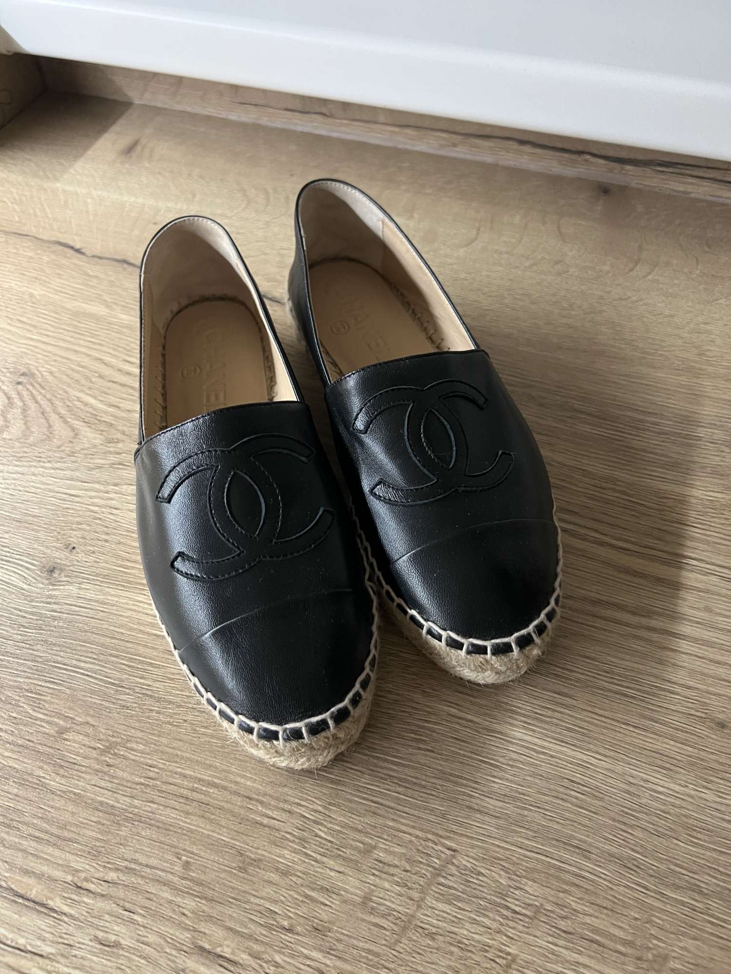 Čierne chanel espadrilky