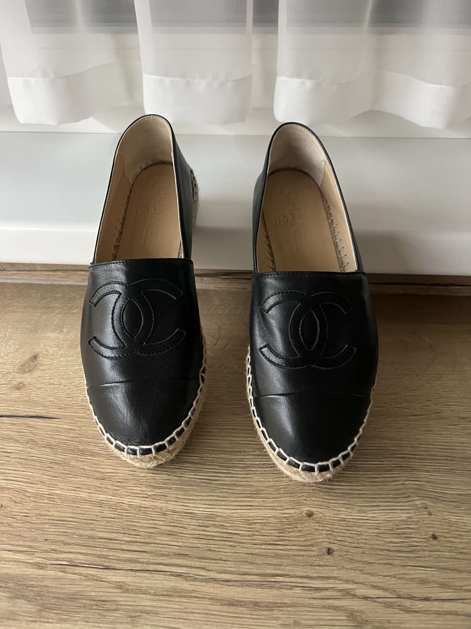 Čierne chanel espadrilky