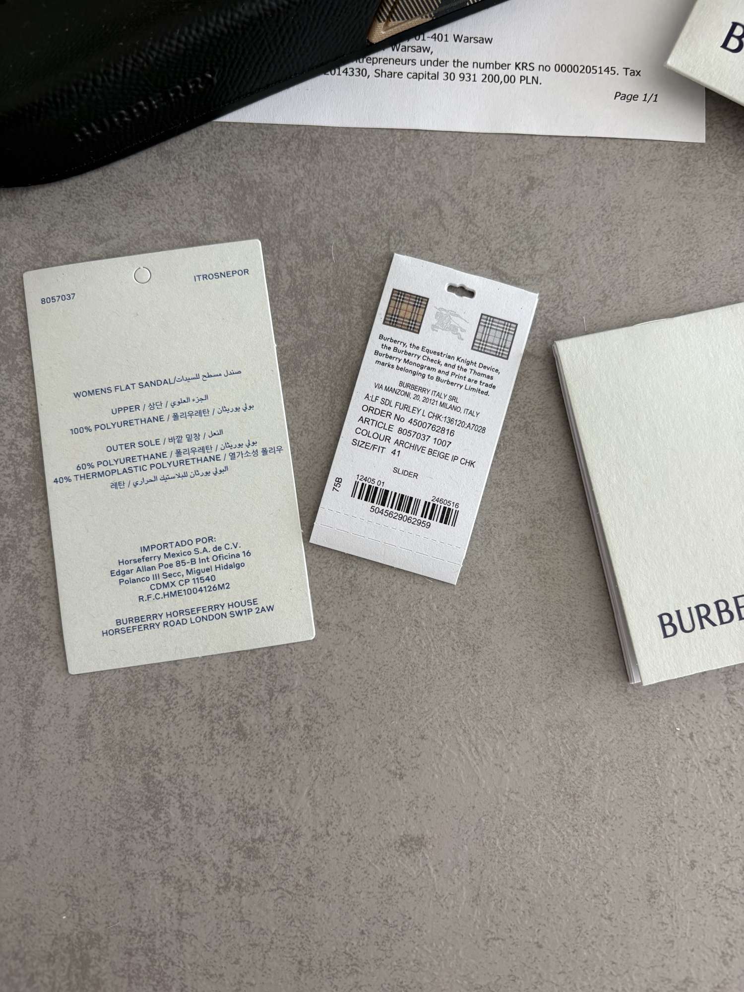 Burberry Furley slide sandals, pc 350€