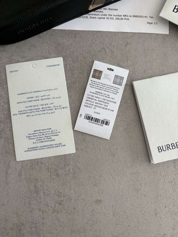 Burberry Furley slide sandals, pc 350€