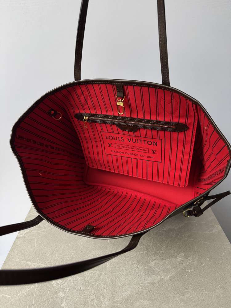 LOUIS VUITTON Neverfull MM Damier Ebene Cherry kabelka taška