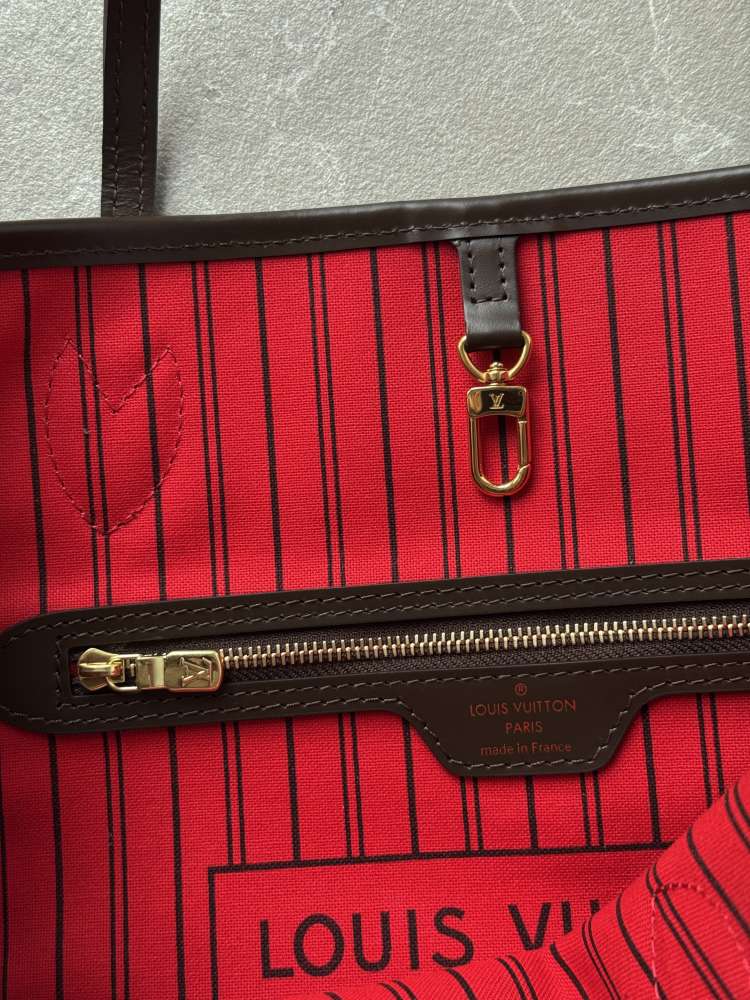 LOUIS VUITTON Neverfull MM Damier Ebene Cherry kabelka taška