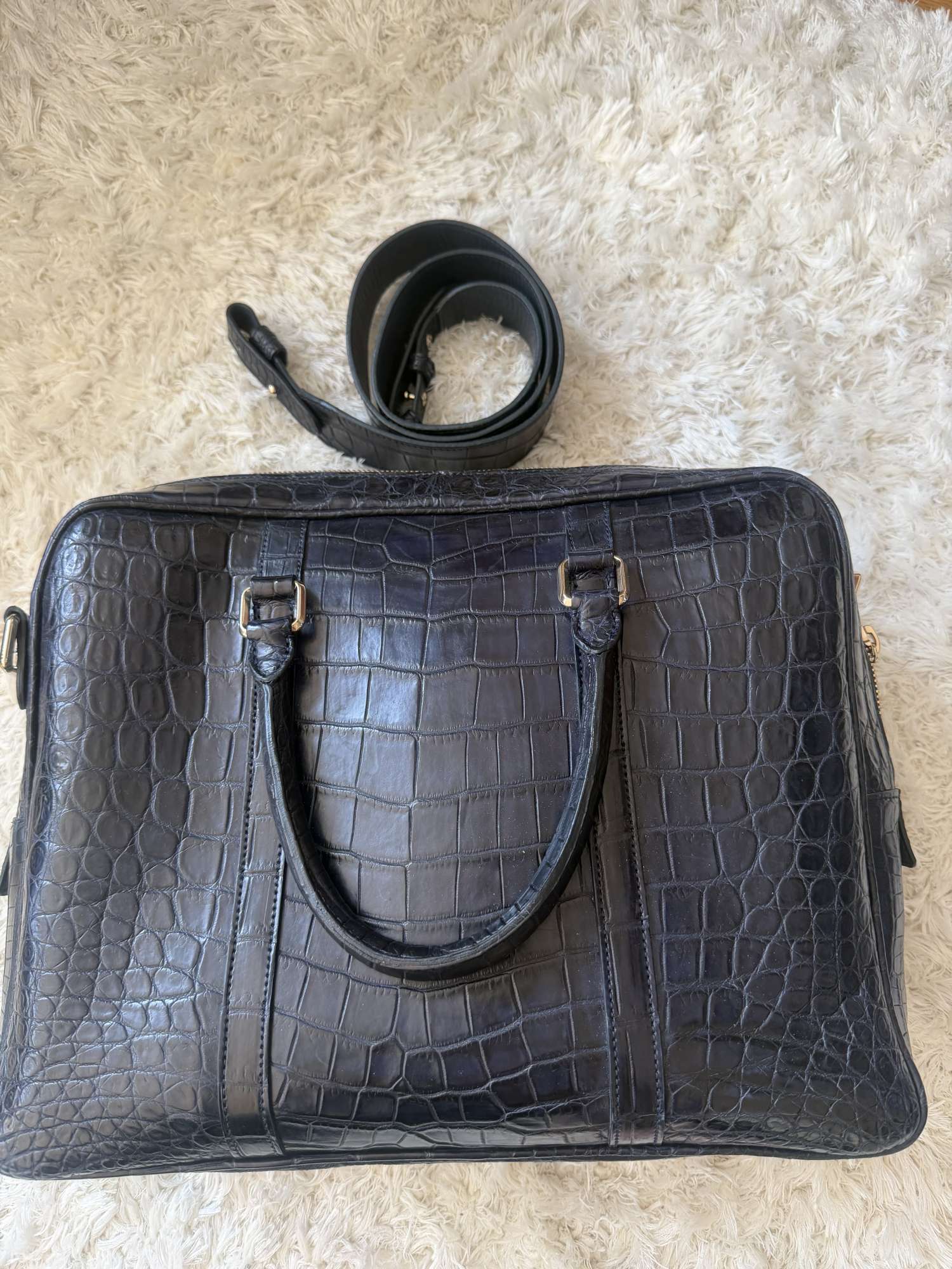 Corneliani pracovná taška z krokodílej kože