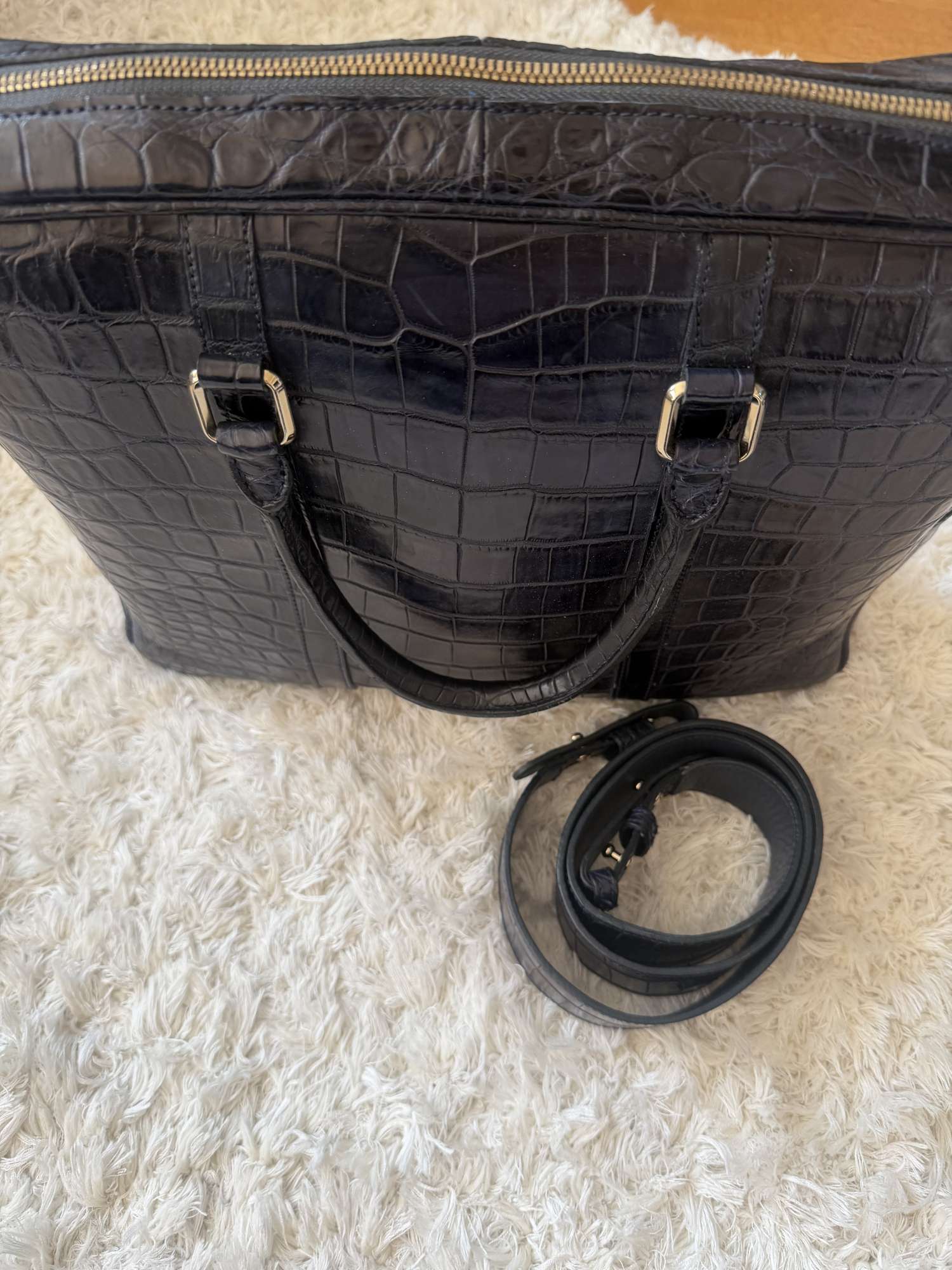 Corneliani pracovná taška z krokodílej kože