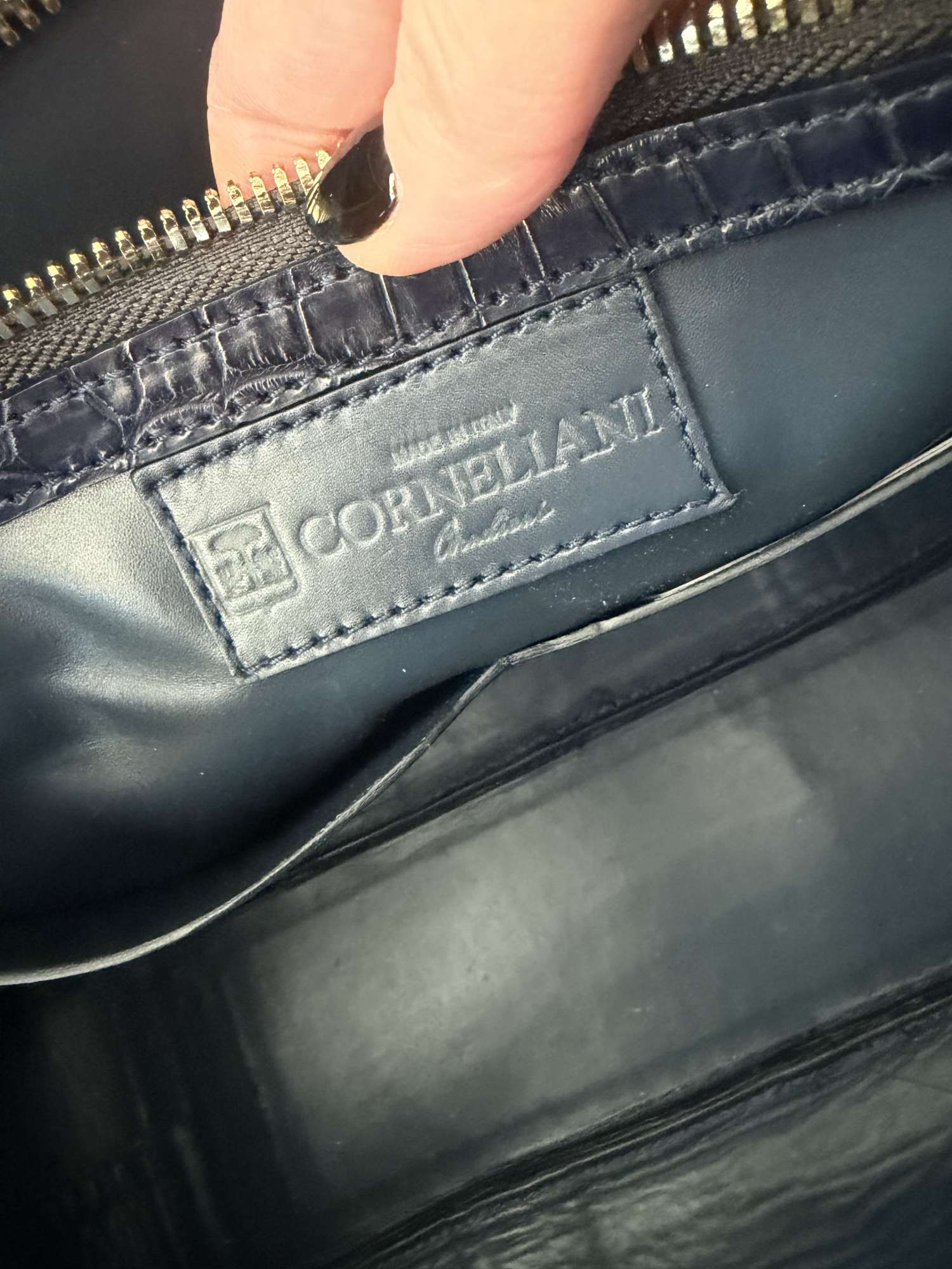 Corneliani pracovná taška z krokodílej kože