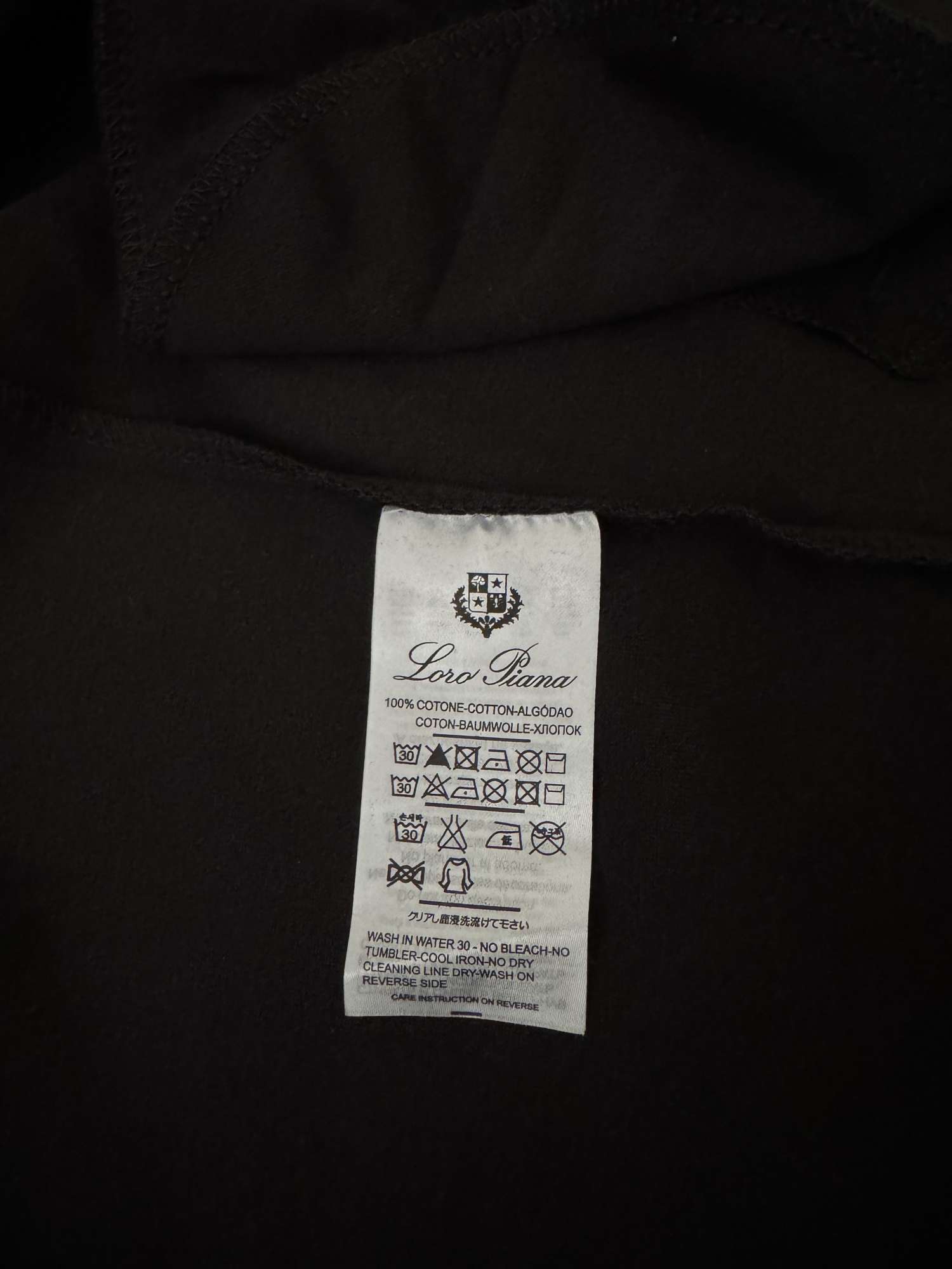 Loro Piana Zip Jacket Black – Size M – NEW with Tags