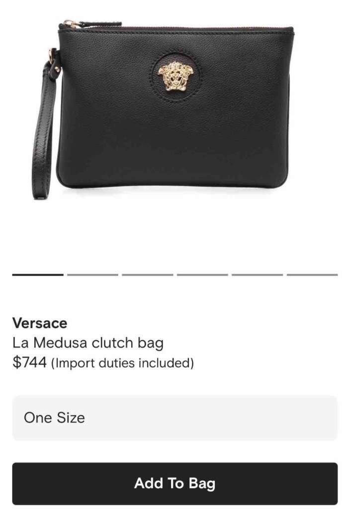 Versace clutch bag