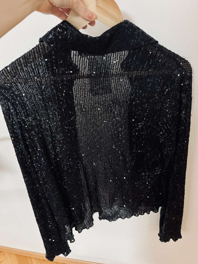 Rich&Royal čierna blúzka - flitre XS