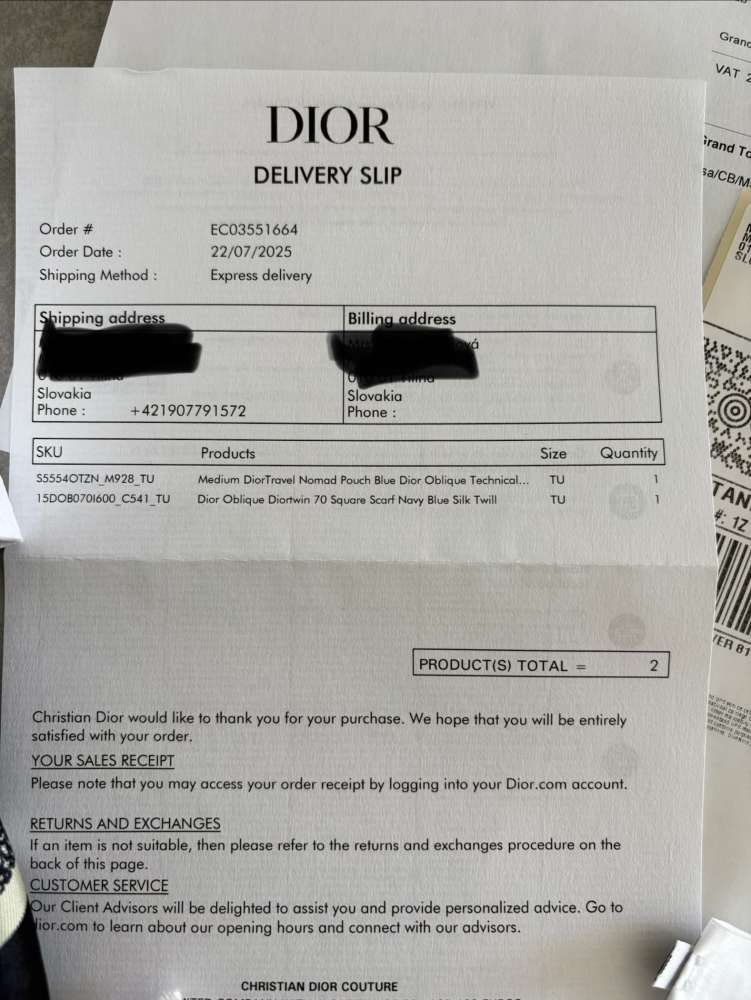 Dior oblique diortwin square scarf