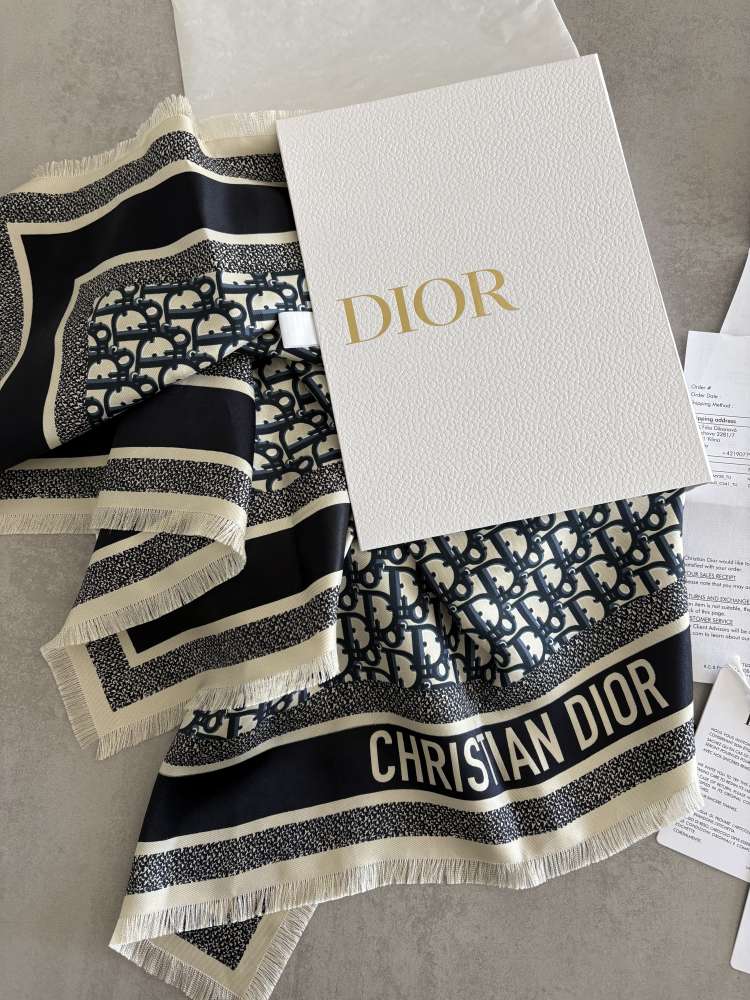 Dior oblique diortwin square scarf