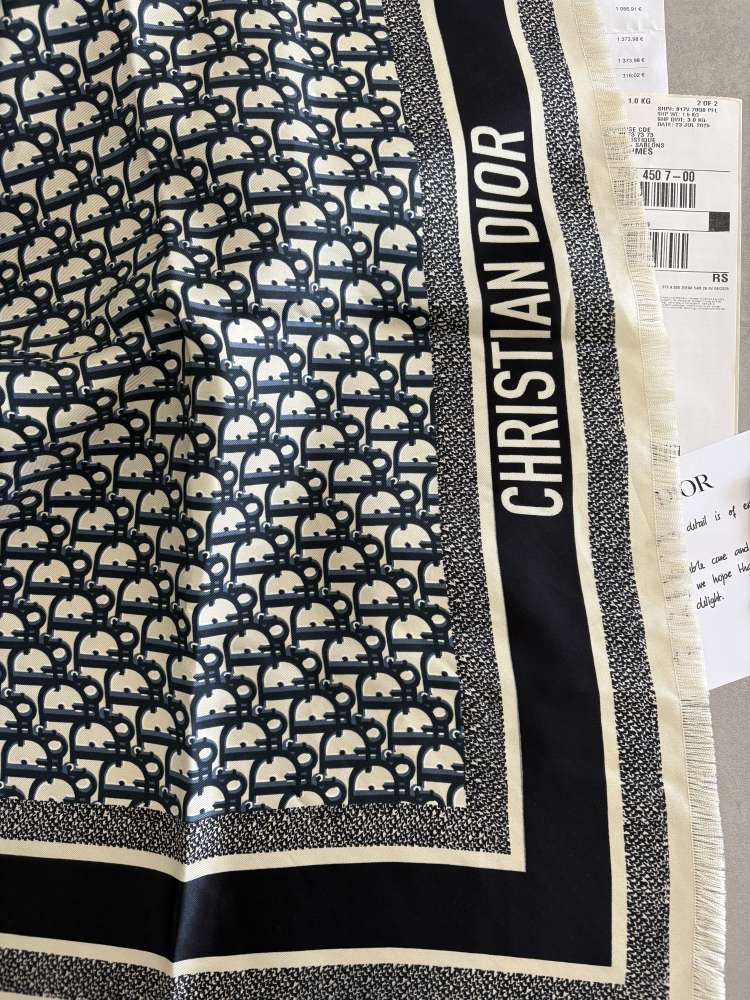 Dior oblique diortwin square scarf