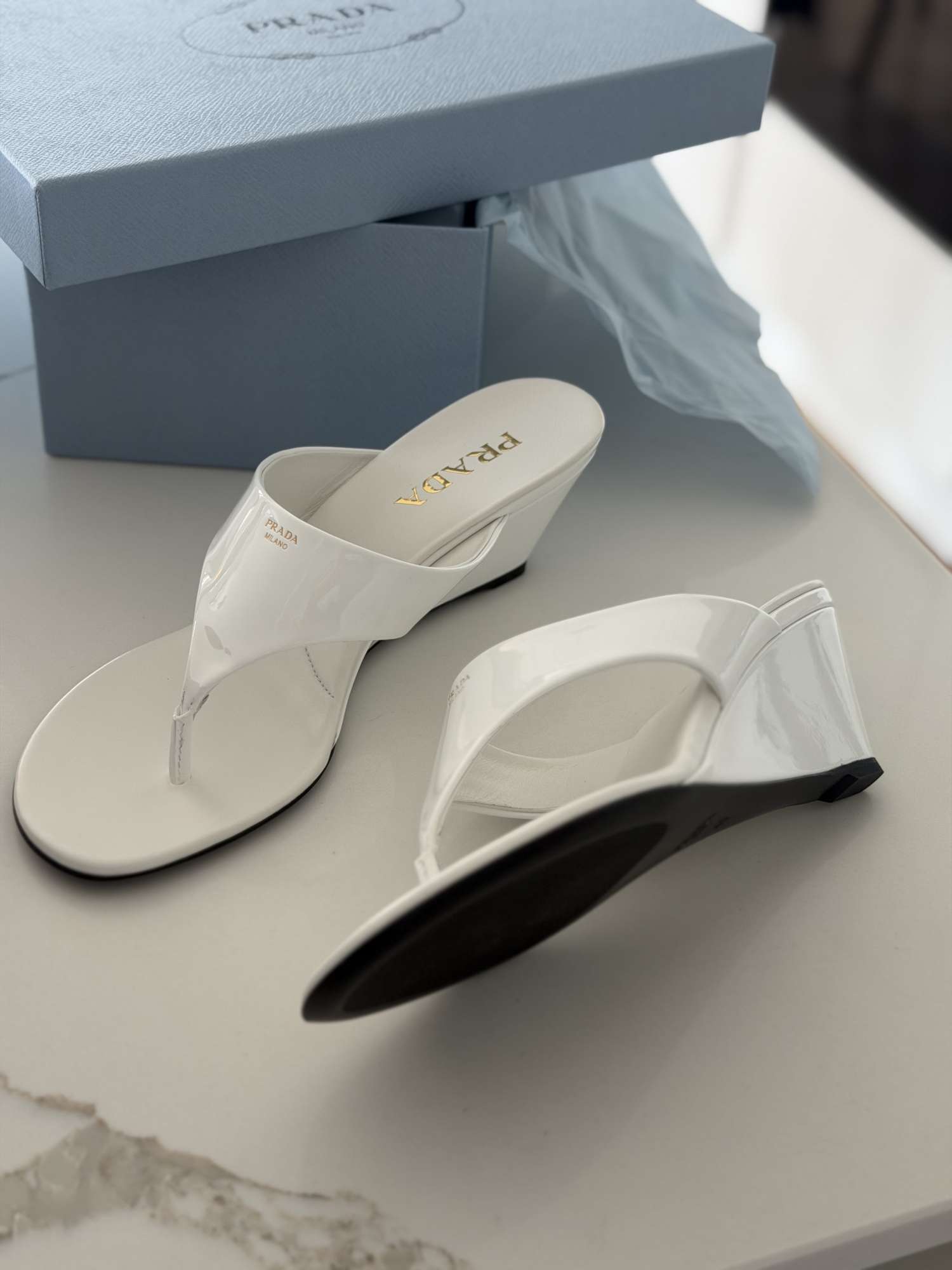 Prada thong sandals