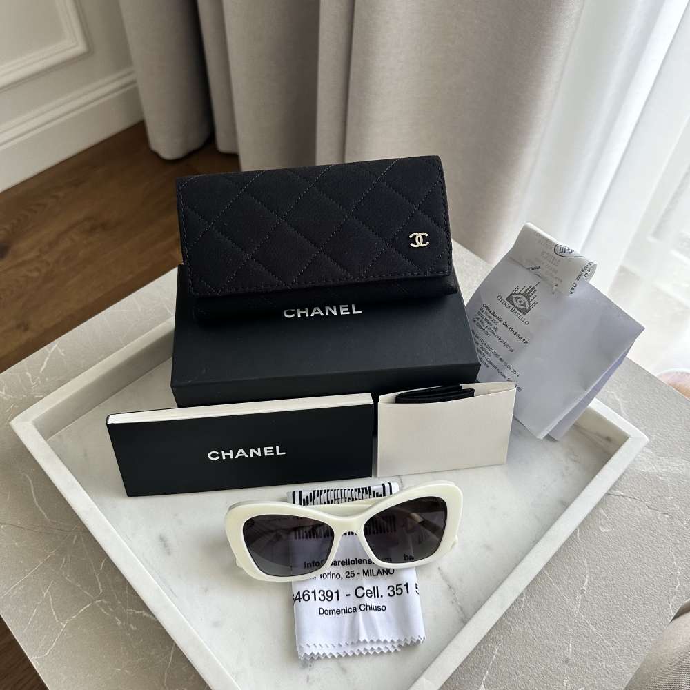 Chanel biele slnečné okuliare