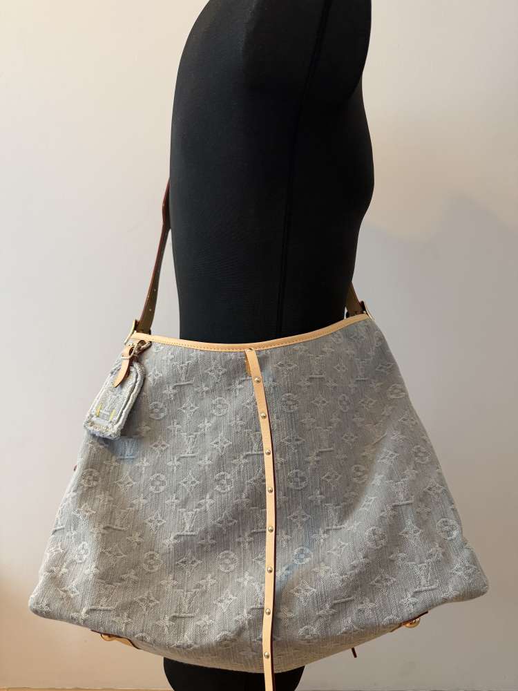 Louis Vuitton Denim CarryAll MM Washed Gray