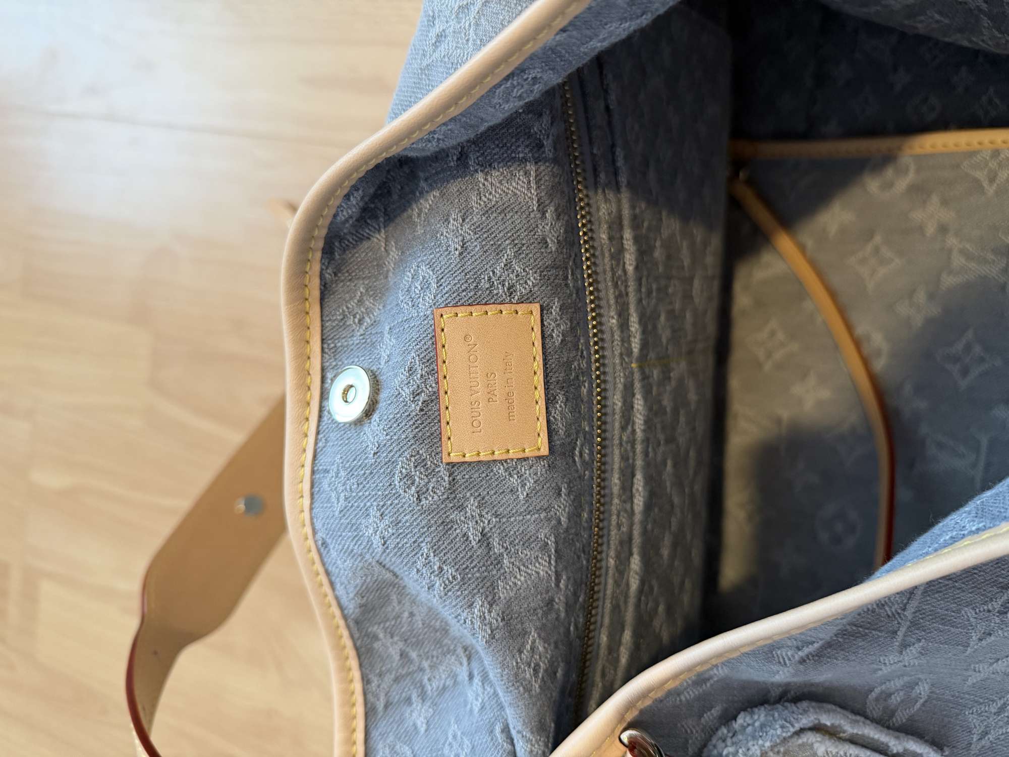 Louis Vuitton Denim CarryAll MM Washed Gray