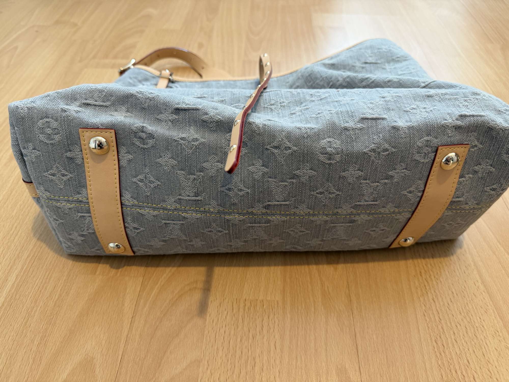 Louis Vuitton Denim CarryAll MM Washed Gray